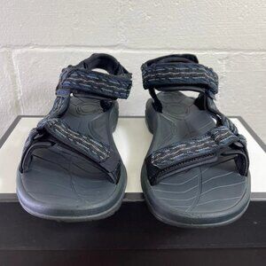 Teva 1001473 Hiking Trail Sports Outdoor Sandals Black Hook & Loop Men's 9 US
